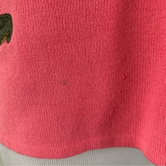 Alexandra Bartlett Alligator Pink Knit Top Womens L Crocodile Novelty Shirt - Picture 10 of 15